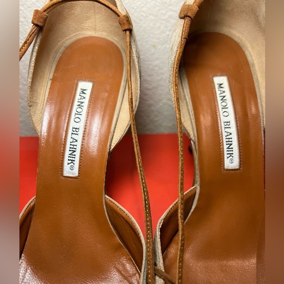 MANOLO BLAHNIK suede and leather heels 🤎 - Picture 7 of 8